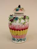 E 19th Century Lidded Porcelain Tea Caddy