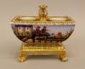 18th C French Footed Porcelain Inkwell