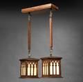 Arts amp Crafts Duallantern Chandelier