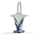 Loetz Iridescent Cattail Basket