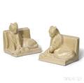 Rookwood Pottery Lioness Bookends
