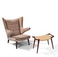Hans Wegner Papa Bear Chair and Ottoman