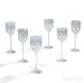 Six Josh Simpson b 1949 Wine Goblets