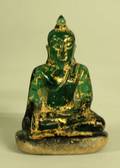 204 GILT DECORATED GLASS FIGURE OF BUDDHA