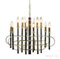 Gaetano Scolari Chrome Rod Chandelier