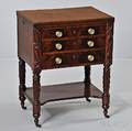 Classical Carved Mahogany and Mahogany Veneer Worktable