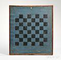 Blue and Blackpainted Checkerboard