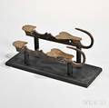 Pair of Brass and Iron Ice Skates
