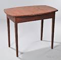 Redpainted and Grained Pine Side Table