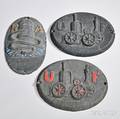 Three Cast Iron Fire Markers