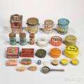 Collection of Lithographic Food and Household Tin Wood and Paper Containers