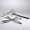 Four Pairs of Wrought Iron Ember Tongs