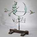 Paintdecorated Witch Weathervane