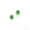 18kt Gold Tsavorite Garnet and Diamond Earclips Tiffany amp Co