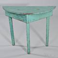 Light Bluegreenpainted Pine Demilune Console Table