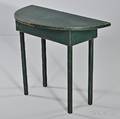 Greenpainted Pine Demilune Table