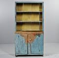 Bluepainted Pine Stepback Cupboard