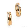 18kt Tricolor Gold Trinity Earrings Cartier