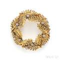 18kt Gold and Diamond Wreath Brooch Tiffany amp Co