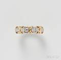 18kt Gold Platinum and Diamond Sixteen Stone Ring Schlumberger Tiffany amp Co