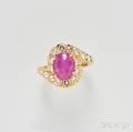 18kt Gold Ruby and Diamond Ring