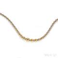 18kt Gold and Stainless Steel Bead Necklace Marina B