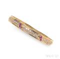 18kt Gold Ruby and Diamond Bracelet