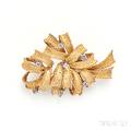 18kt Gold and Diamond Bow Brooch