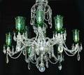 1109 LOUIS XV STYLE TWELVE LIGHT GLASS CHANDELIER