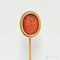 Antique Gold and Carnelian Intaglio Stickpin