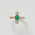 Edwardian Emerald and Diamond Ring