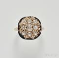 14kt Gold and Diamond Cluster Ring