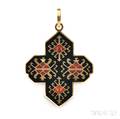 18kt Gold and Enamel Pendant Cartier
