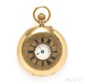 Antique 18kt Gold DemiHunting Case Pocket Watch