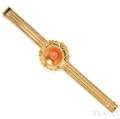 Antique Gold and Coral Bracelet