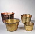 Four Copper and Brass Kettles