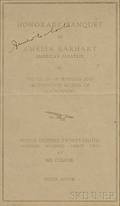 Earhart Amelia 18971937 Signed Banquet Program 28 October 1932