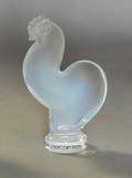 173 LALIQUE MOLDED OPALINE GLASS ROOSTERFrench Sig