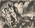 Marc Chagall RussianFrench 18871985 La Vieille et les deux servantes