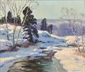 Charles Gordon Harris American 18911963 Brook in Winter