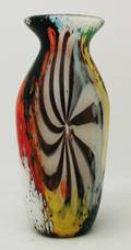 126 Venetian Glass Vase Italian of ovoid shape decor