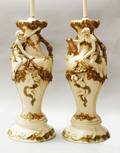 112 Pair of Royal Dux Porcelain VasesCzechoslovakian C