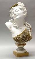111 Molded and Painted Bisque Bust of a Maiden Europe