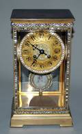 108 Gilt Brass Crystal Regulator Clock French C 1920