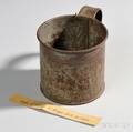 Civil War Tin Cup Identified to Charles Briggs Company K 36th Massachusetts Volunteers