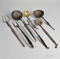 Seven Wrought Iron Cooking Utensils