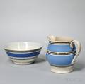 Mochadecorated Pearlware Bowl and Pitcher