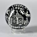 Glass LINCOLNS HOME Paperweight
