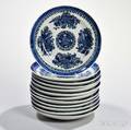 Twelve Fitzhugh Porcelain Deep Dishes