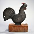 Paintdecorated Rooster Windmill Weight